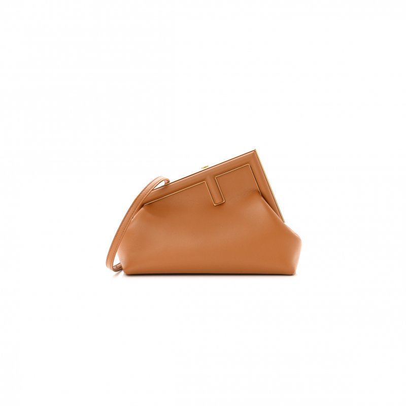 (image for) FENDI SHINY NAPPA SMALL FENDI FIRST CARAMELLO (26*18*9.5cm)