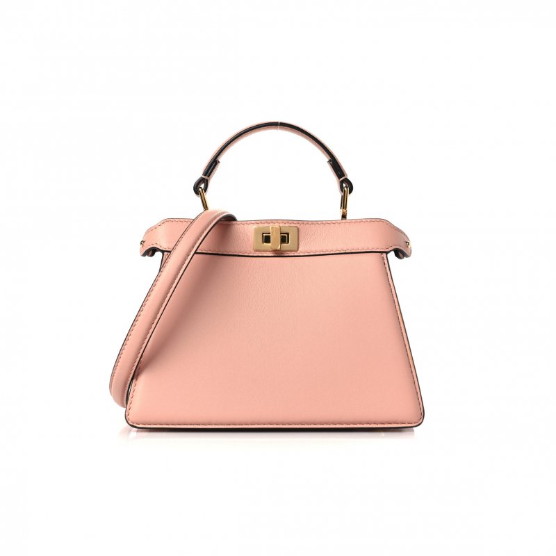 (image for) FENDI SHINY NAPPA PETITE PEEKABOO I SEE U SATCHEL BABY PINK (20*15*11cm)