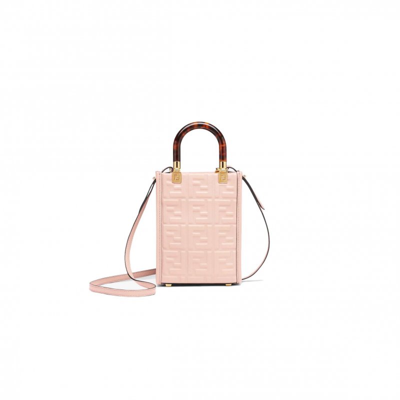 (image for) FENDI MINI SUNSHINE SHOPPER - PINK LEATHER MINI-BAG 8BS051AMCIF0J2F (18*13*6.5cm)