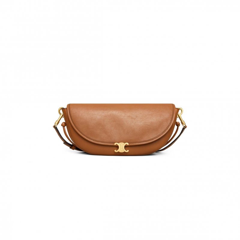 (image for) CELINE LITTLE HALFMOON SOFT TRIOMPHE IN SUPPLE SHINY LAMBSKIN L10373778.GFY5 (25*13*5cm)