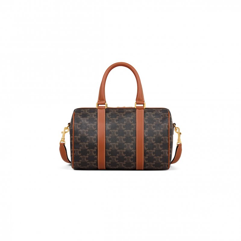 (image for) CELINE MEDIUM BOSTON IN TRIOMPHE CANVAS AND CALFSKIN 121322CAS.04LU (25*19*13cm)