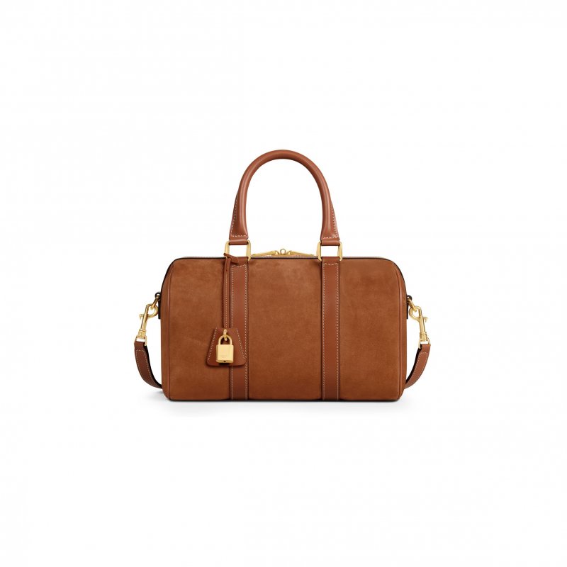 (image for) CELINE MEDIUM BOSTON BAG IN NUBUCK CALFSKIN CELT29U4 (25*19*13cm)