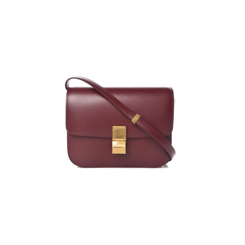 (image for) CELINE MEDIUM SHOULDER BAG IN TEEN CLASSIC STRIPED CALFSKIN 164173DLS.27DC (24*18*7cm)