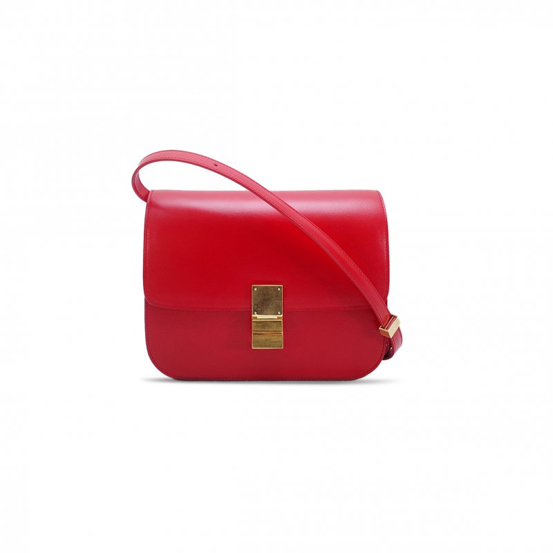 (image for) CELINE MEDIUM SHOULDER BAG IN TEEN CLASSIC STRIPED CALFSKIN 164173DLS.27FV (24*18*7cm)