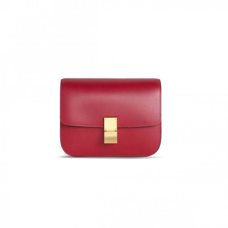 (image for) CELINE MEDIUM SHOULDER BAG IN TEEN CLASSIC POLISHING CALFSKIN 164173DLS.27OR (24*18*7cm)