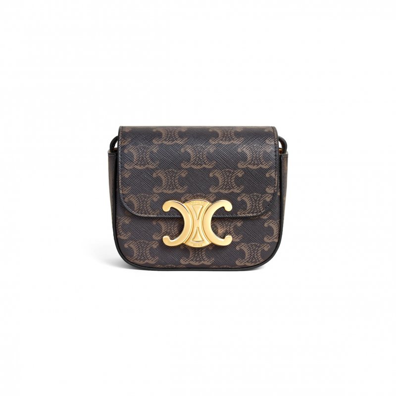 (image for) CELINE MINI CLAUDE IN TRIOMPHE CANVAS AND CALFSKIN 10I512DQB.04LU (11*8*4cm)