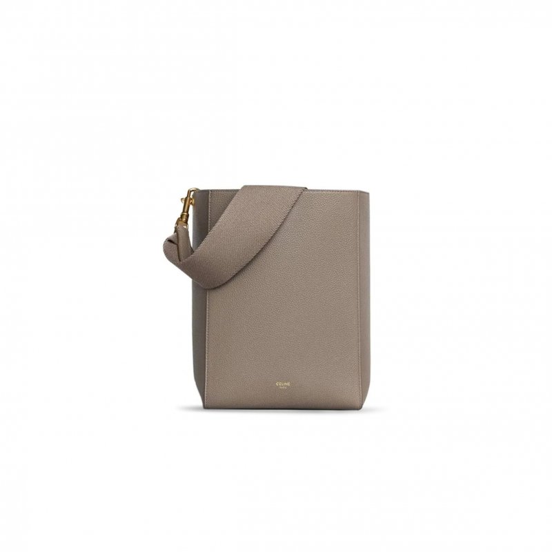 (image for) CELINE SMALL BUCKET BAG IN SANGLE SEAU PEBBLED CALFSKIN 189303AH4.18TP (25*18*12cm)