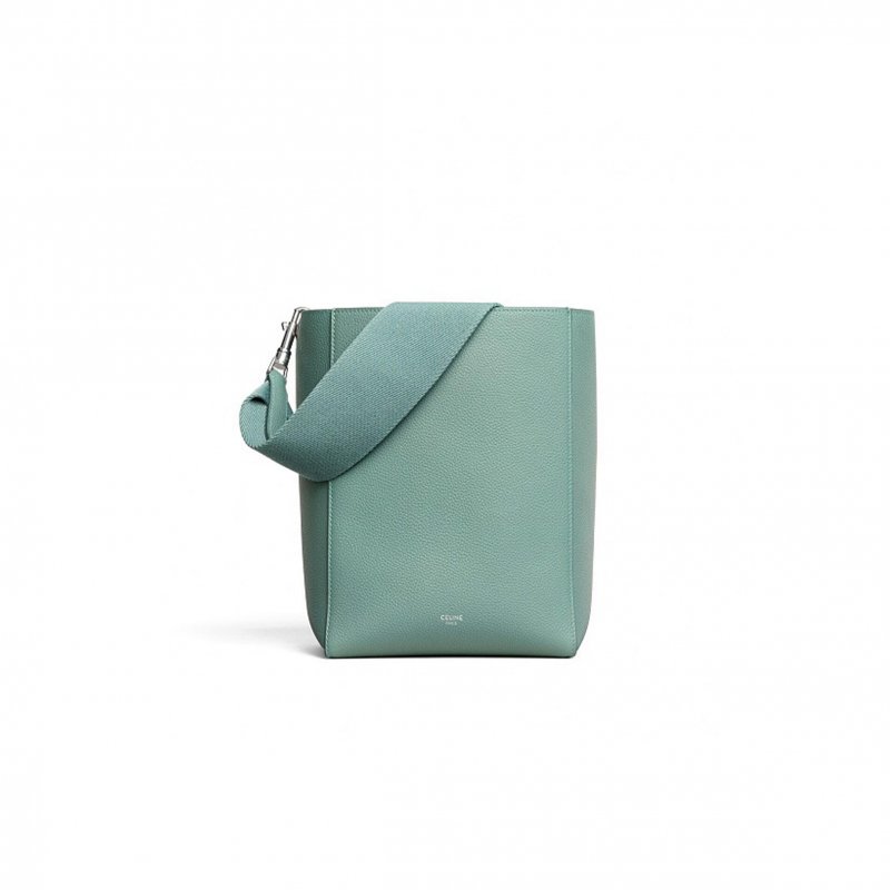(image for) CELINE SMALL BUCKET BAG IN SANGLE SEAU PEBBLED CALFSKIN 189303AH4.31AW (25*18*12cm)