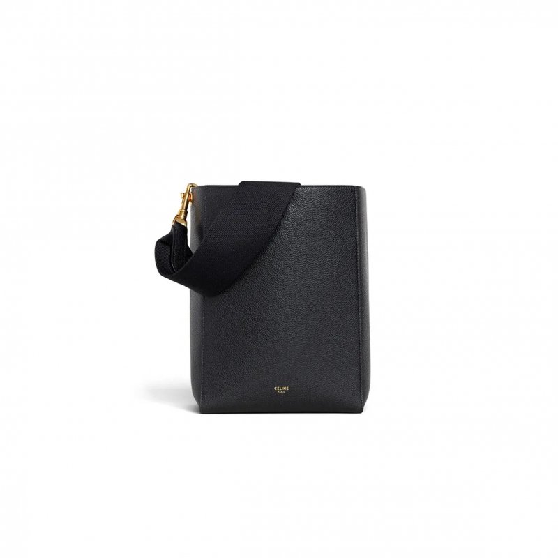 (image for) CELINE SMALL BUCKET BAG IN SANGLE SEAU PEBBLED CALFSKIN 189303AH4.38NO (25*18*12cm)