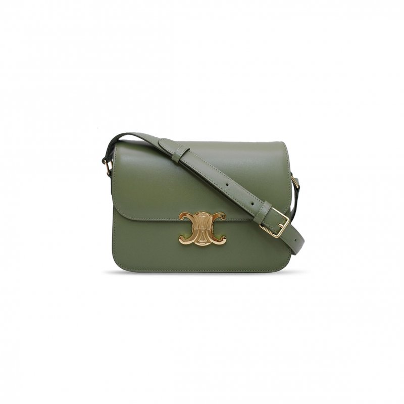 (image for) CELINE MEDIUM CLASSIQUE TRIOMPHE BAG IN SHINY CALFSKIN 187363BF4.31SK (22.5*16.5*7.5cm)