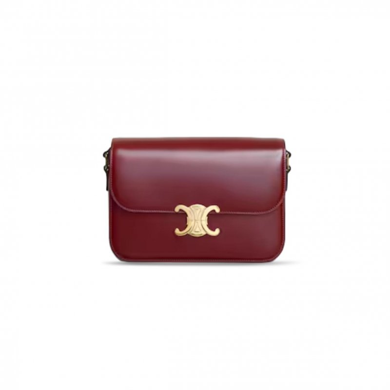 (image for) CELINE MEDIUM TEEN TRIOMPHE BAG IN SHINY CALFSKIN 187363BF4.28LB (22.5*16.5*7.5cm)