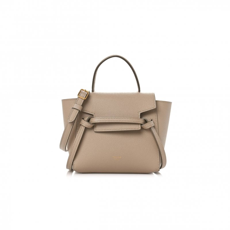(image for) CELINE GRAINED CALFSKIN PICO BELT BAG LIGHT TAUPE (15*15*9cm)