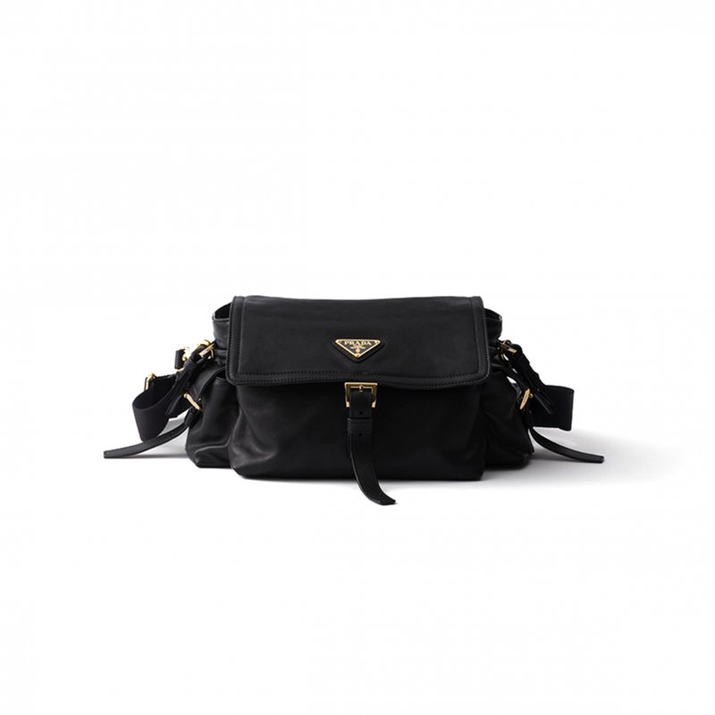 (image for) PRADA EXPLORE MEDIUM NAPPA LEATHER SHOULDER BAG WITH FLAP 1BD394 (30*14*10cm)