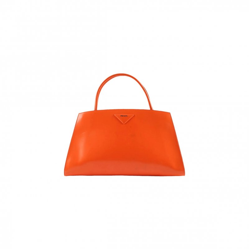(image for) PRADA ORANGE IN LEATHER HANDBAG 1BA327 (33*18*13.5cm)