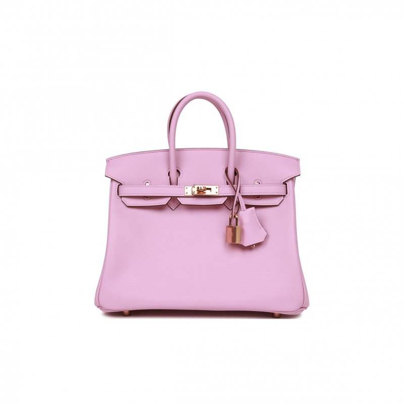 (image for) HERMES MASTER BIRKIN 25 MAUVE SYLVESTRE SWIFT ROSE GOLD HARDWARE H049362CDX9 (25*20*13cm)