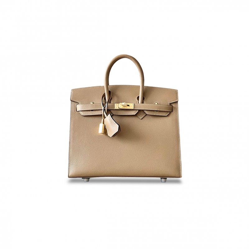 (image for) HERMES MASTER BIRKIN 25 OUTER SEAM EPSOM BISCUIT GOLD BUCKLE BK308QTGSS (25*20*13cm)