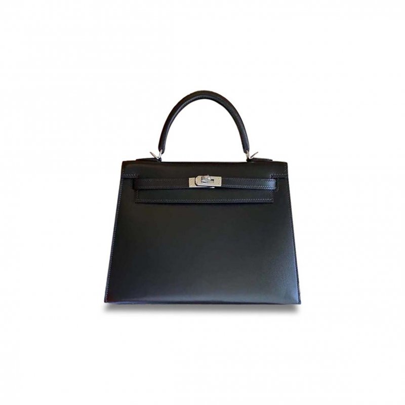 (image for) HERMÈS MASTER KELLY 25 BOX BLACK SILVER (25*17*7cm)