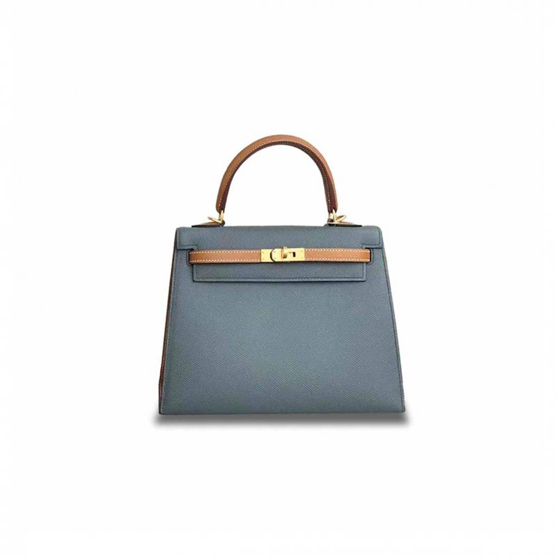(image for) HERMÈS MASTER KELLY 25 EPSOM ALMOND GREEN WITH GOLDEN BROWN BRUSHED GOLD BUCKLE (25*17*7cm)