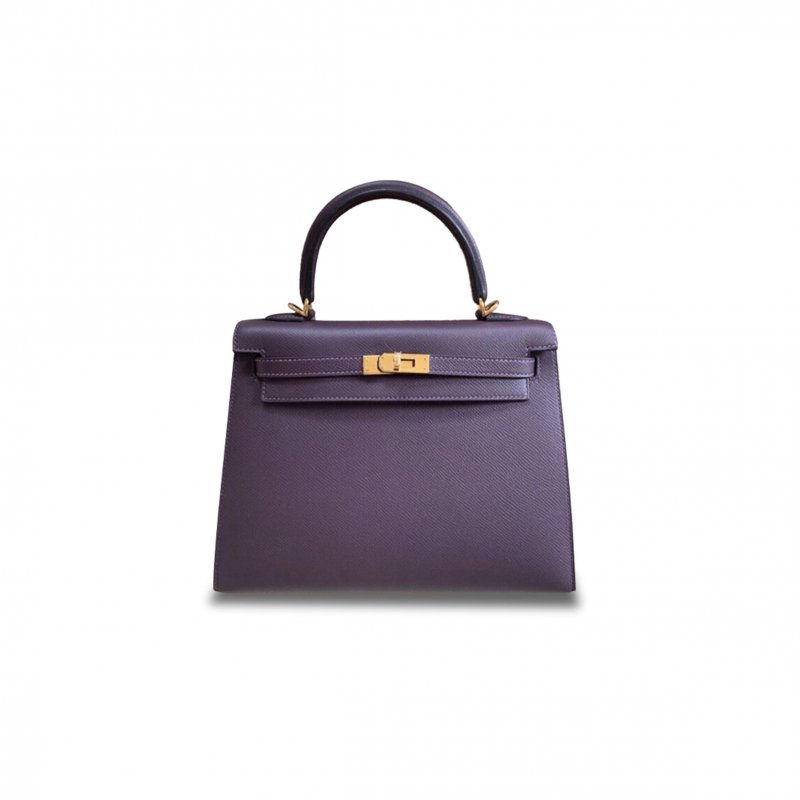 (image for) HERMÈS MASTER KELLY 25 RAISIN EPSOM GOLD HARDWARE (25*17*7cm)