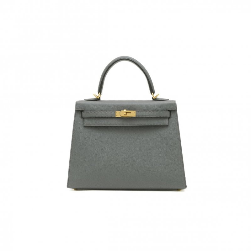 (image for) HERMÈS MASTER EPSOM KELLY 25 PEWTER GRAY GOLD BUCKLE (25*17*7cm)