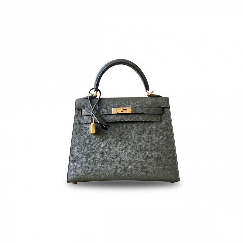 (image for) HERMÈS MASTER KELLY 25 EPSOM LEATHER ALMOND GREEN GOLD BUCKLE (25*17*7cm)