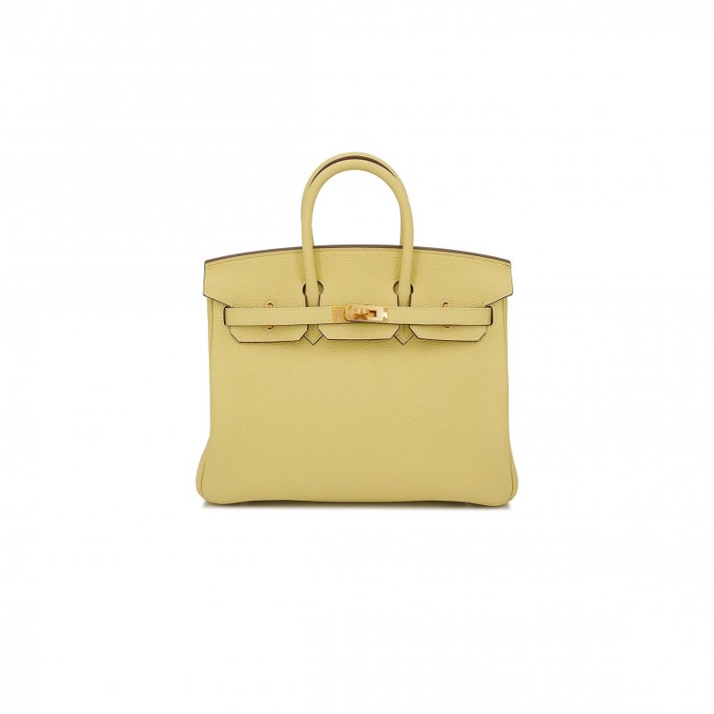 (image for) HERMES BIRKIN 25 TOGO LEATHER CHICK GOLD BUCKLE H028369CK11 (25*18*13cm)