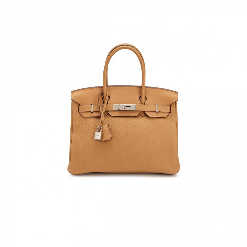 (image for) HERMÈS BIRKIN 35 SWIFT LEATHER BISCUIT SILVER BUCKLE BAG H049362CC06 (35*25*18cm)