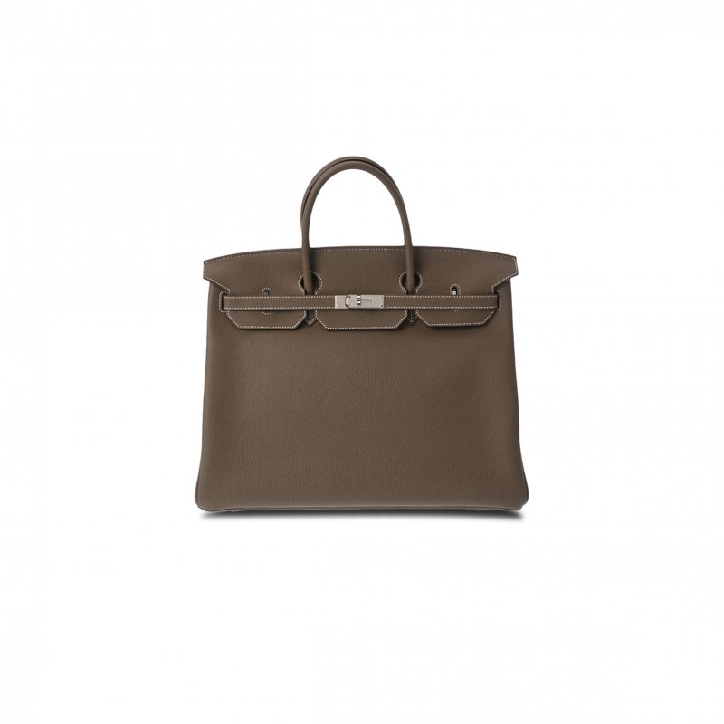 (image for) HERMES BIRKIN 35 EPSOM LEATHER ELEPHANT GREY SILVER BUCKLE BAG 543471 (35*28*18cm)