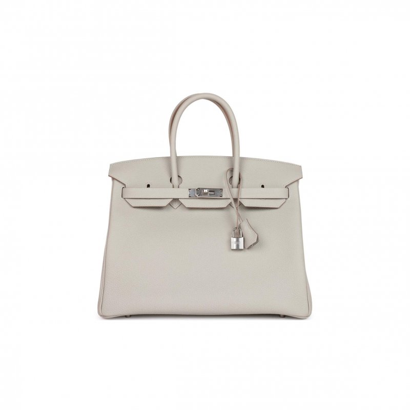 (image for) HERMES BIRKIN 35 GRIS PERLE TOGO PALLADIUM HARDWARE 39882110468190 (35cm)