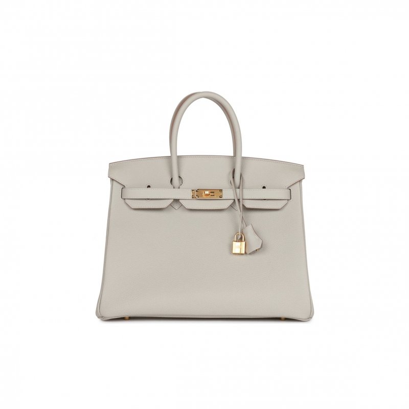 (image for) HERMES BIRKIN 35 GRIS PERLE TOGO GOLD HARDWARE 39891068813406 (35cm)