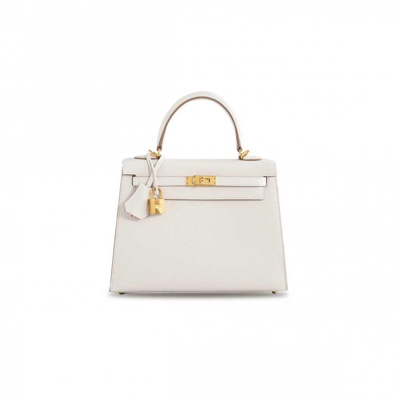 (image for) HERMÈS KELLY 25 EPSOM GRIS PALE GOLD HARDWARE (25*17*7cm)