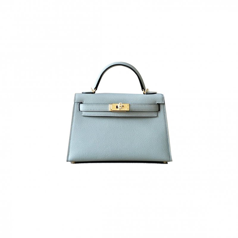 (image for) HERMÈS MINI KELLY II EPSOM HOLY GRAIL BLUE GOLD BUCKLE (19*12*5.5cm)