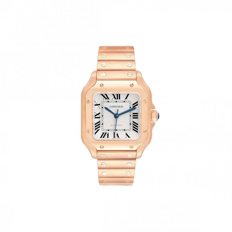 (image for) CARTIER SANTOS ROSE GOLD MIDSIZE 35.1MM WATCH WGSA0008