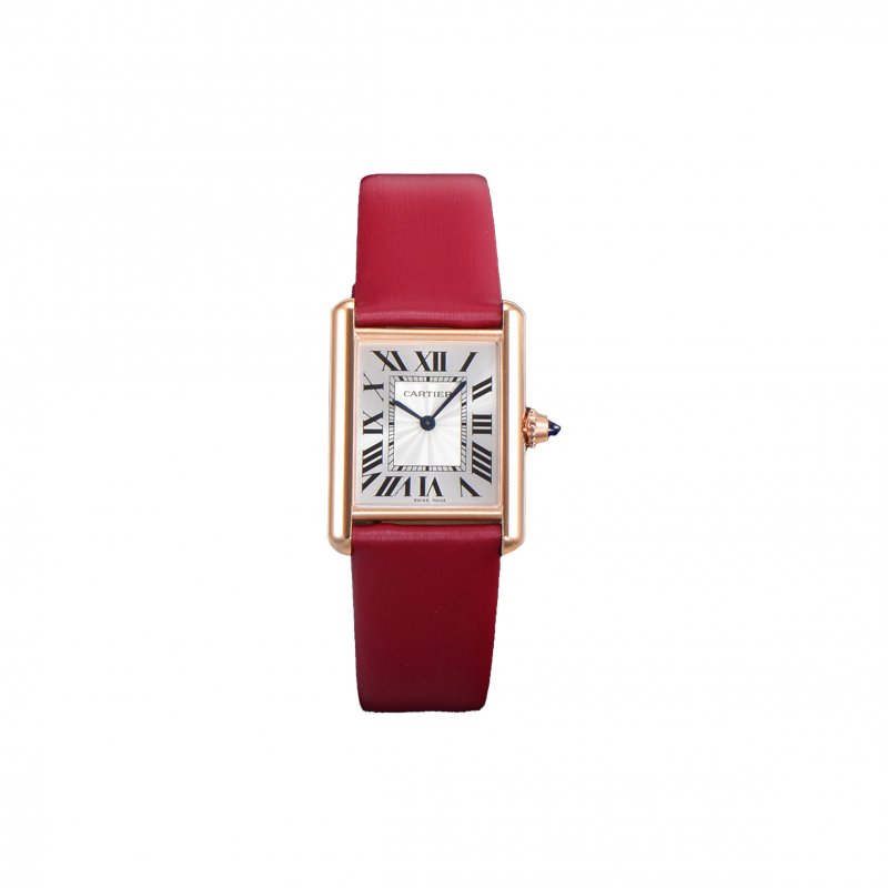 (image for) CARTIER TANK LOUIS SERIES SILVER DIAL ROSE GOLD0 34M WATCH WGTA0061