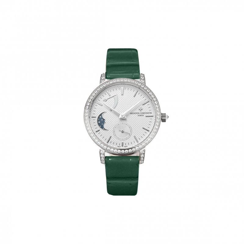 (image for) VACHERON CONSTANTIN TRADITIONELLE MOON PHASE WHITE DIAL 36MM WATCH 83570/000R
