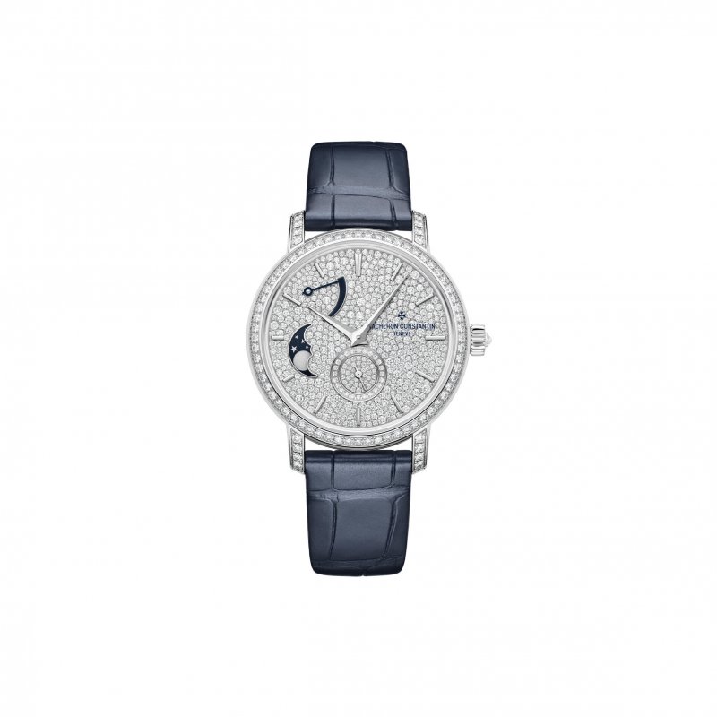 (image for) VACHERON CONSTANTIN TRADITIONNELLE MOON PHASE 37.5 MM WHITE GOLD WATCH 7006T/000G-B913