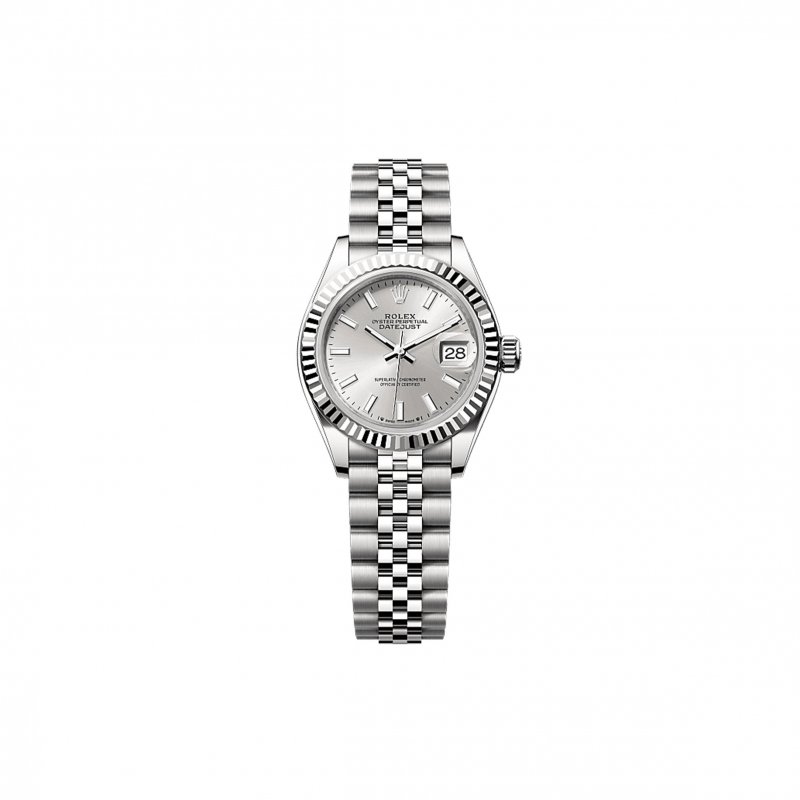 (image for) ROLEX LADY-DATEJUST 28 MM, OYSTERSTEEL AND WHITE GOLD WATCH 279174
