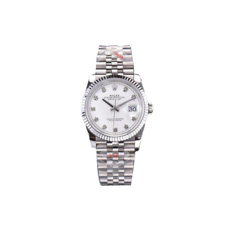(image for) ROLEX DATEJUST GMF WHITE DIAL DIAMOND MARKER JUBILEE BRACELET 41MM WATCH 126334