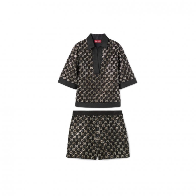 (image for) GUCCI WOOL TWEED LAMÉ SUIT 846682