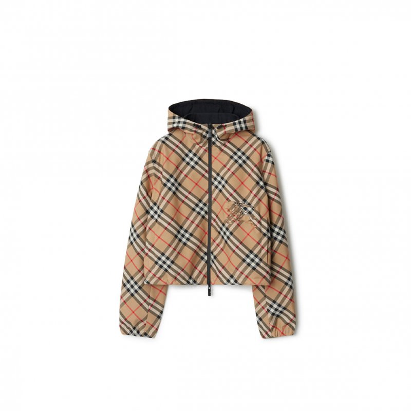 (image for) BURBERRY WENDBARE CROPPED-JACKE IN CHECK 80872291