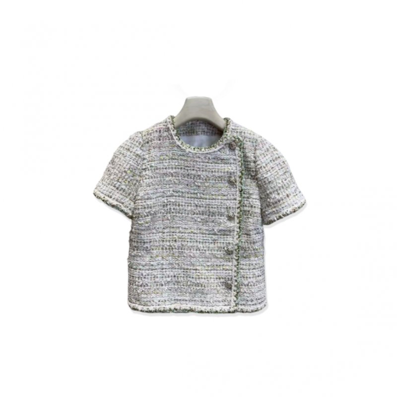 (image for) CHANEL WHITE TWEED SHORT-SLEEVED JACKET