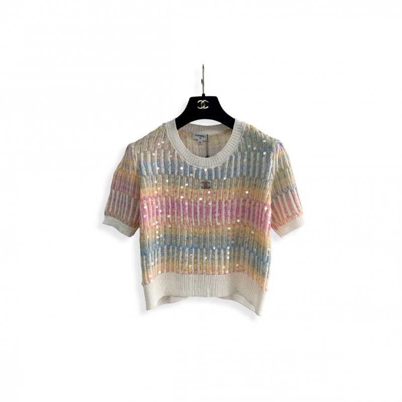 (image for) CHANEL KNITTED SHORT SLEEVES